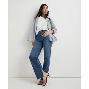 Madewell high-rise baggy straight blue jeans size 25